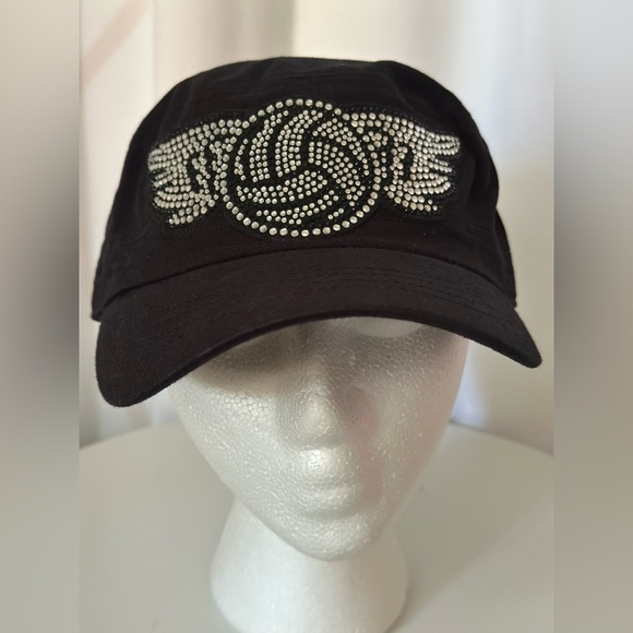 Pit Bull Black Rhinestone Embellished Cadet Cap (900) - Picture 1 of 10